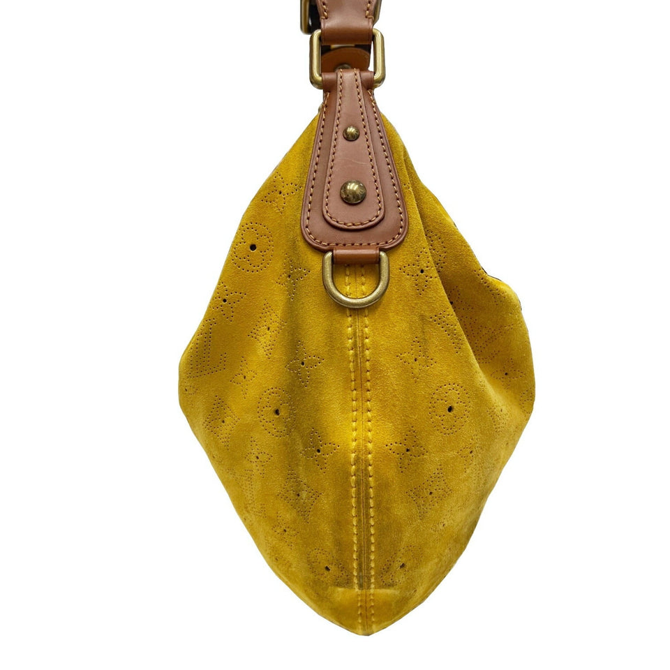 Louis Vuitton Onata GM Monogram Suede Shoulder Bag Vuitton Yellow Ladies