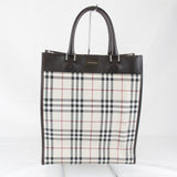 Burberry Beige Canvas Leather Tote Bag ( )