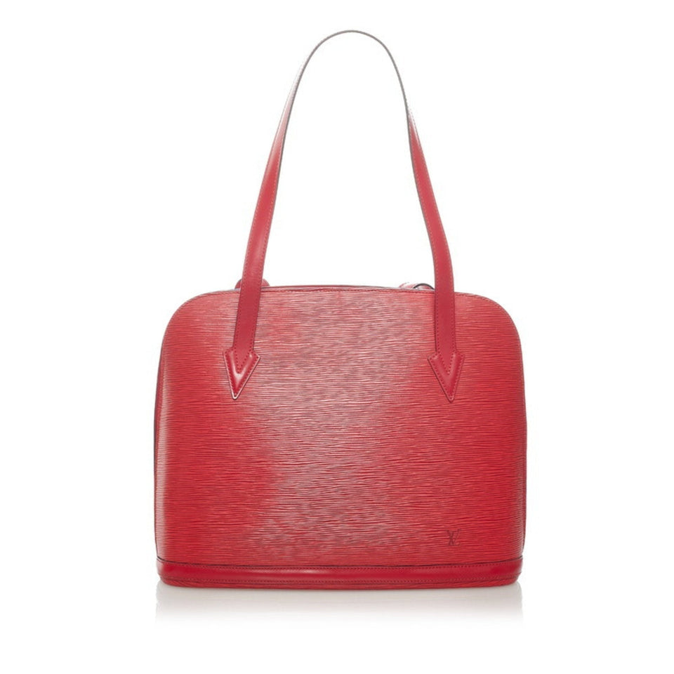 Louis Vuitton Epi Lussac Shoulder Bag Castilian Red Leather Ladies Louis Vuitton