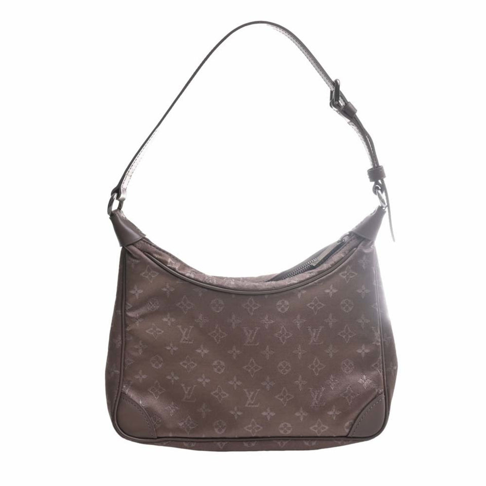 Louis Vuitton Monogram Satin Little Boulogne Handbag Brown Women's