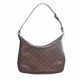 Louis Vuitton Monogram Satin Little Boulogne Handbag Brown Women's