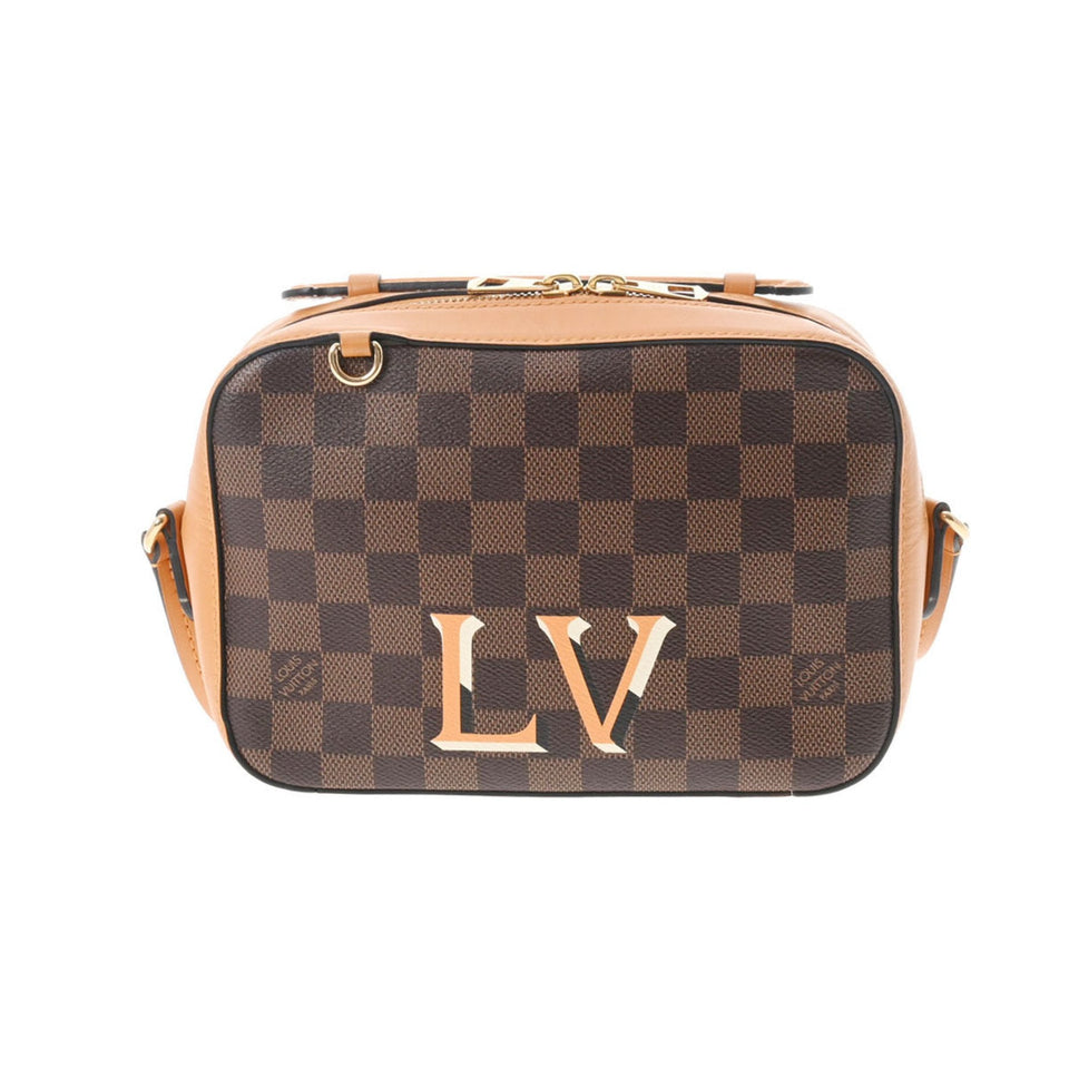 Louis Vuitton Damier Santa Monica Saffron Women's Canvas Shoulder Bag
