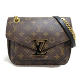 Louis Vuitton Passy Shoulder Bag Brown PVC coated canvas