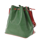 Louis Vuitton Epi Petit Noe Bicolor Green / Red Women's Leather Shoulder Bag