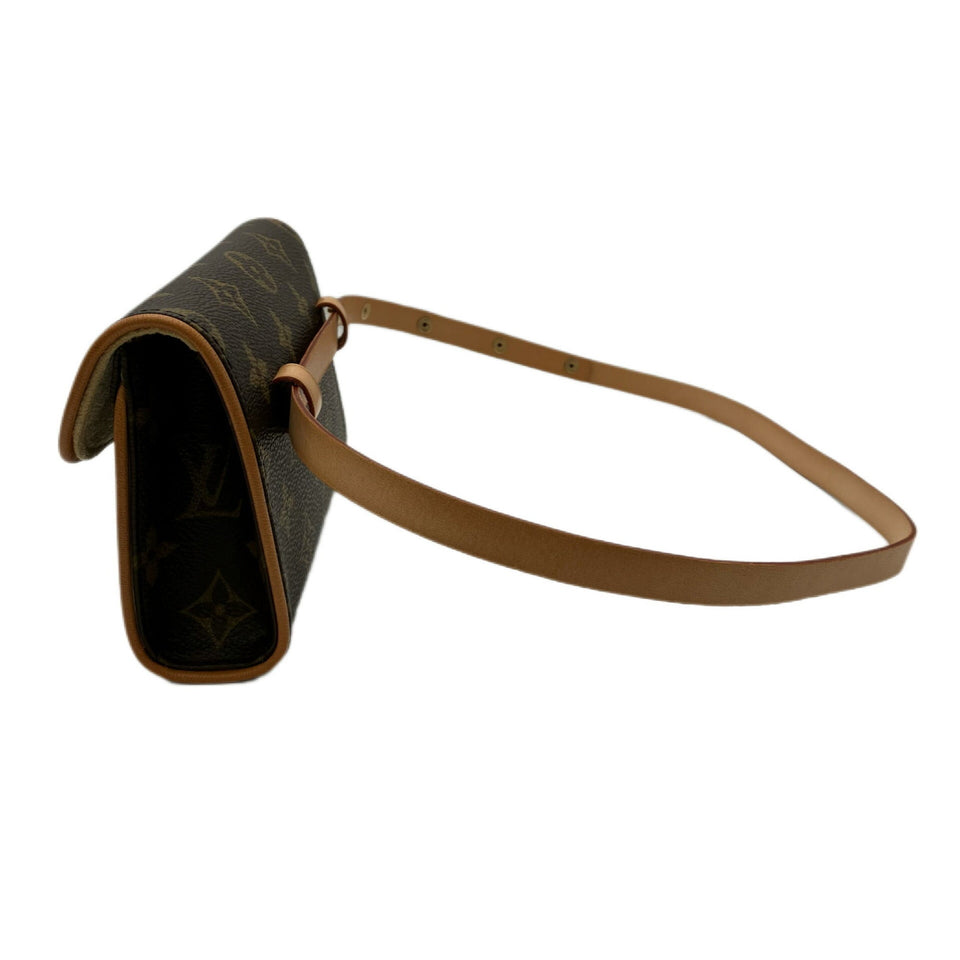 Louis Vuitton Monogram Pochette Florentine Body Bag Brown