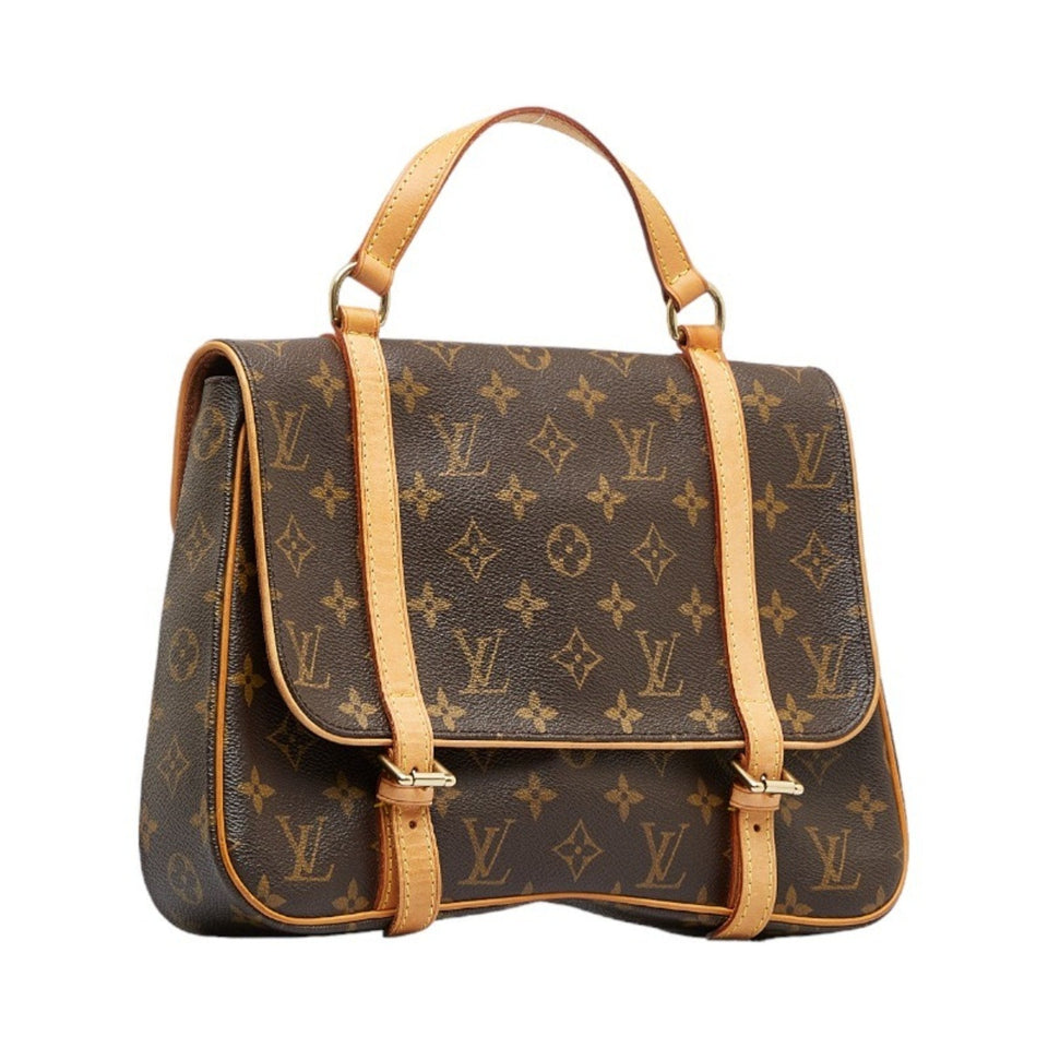 Louis Vuitton Monogram Marel Sack Ad Rucksack Backpack Brown PVC Leather Ladies