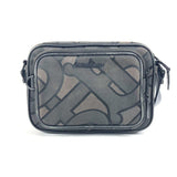 Burberry Black Gray Nylon Canvas Pochette Shoulder Bag ( )