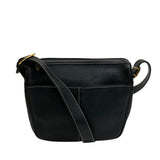 Burberry Burberrys Black Leather Shoulder Bag ( )