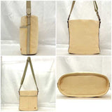 Burberry Beige Orange Canvas Shoulder Bag ( )