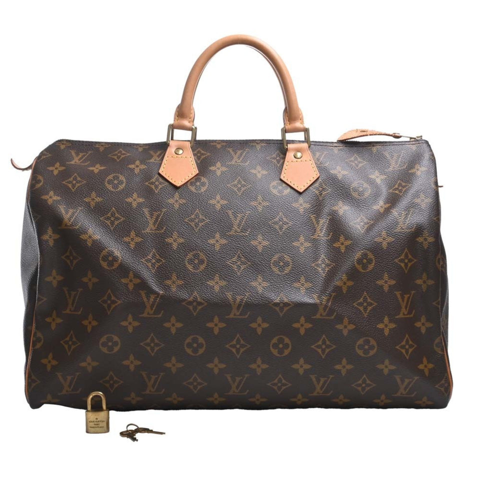 Louis Vuitton Monogram Handbag Boston Bag Brown Women's