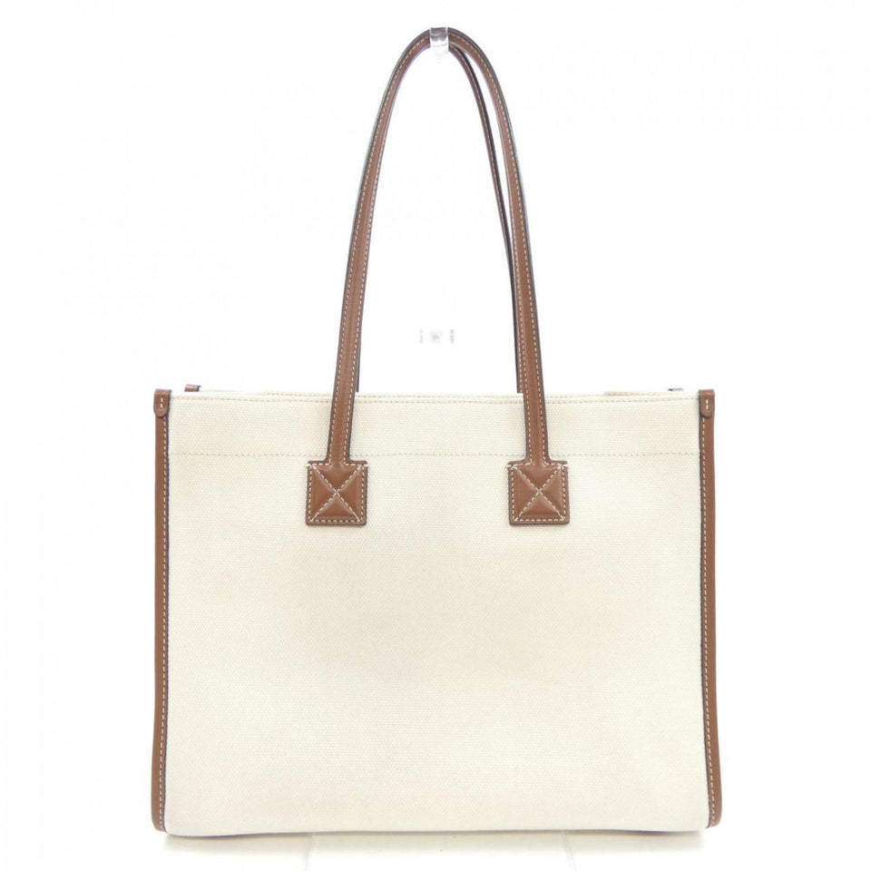 Burberry Brown White Handbag Tote Bag ( )