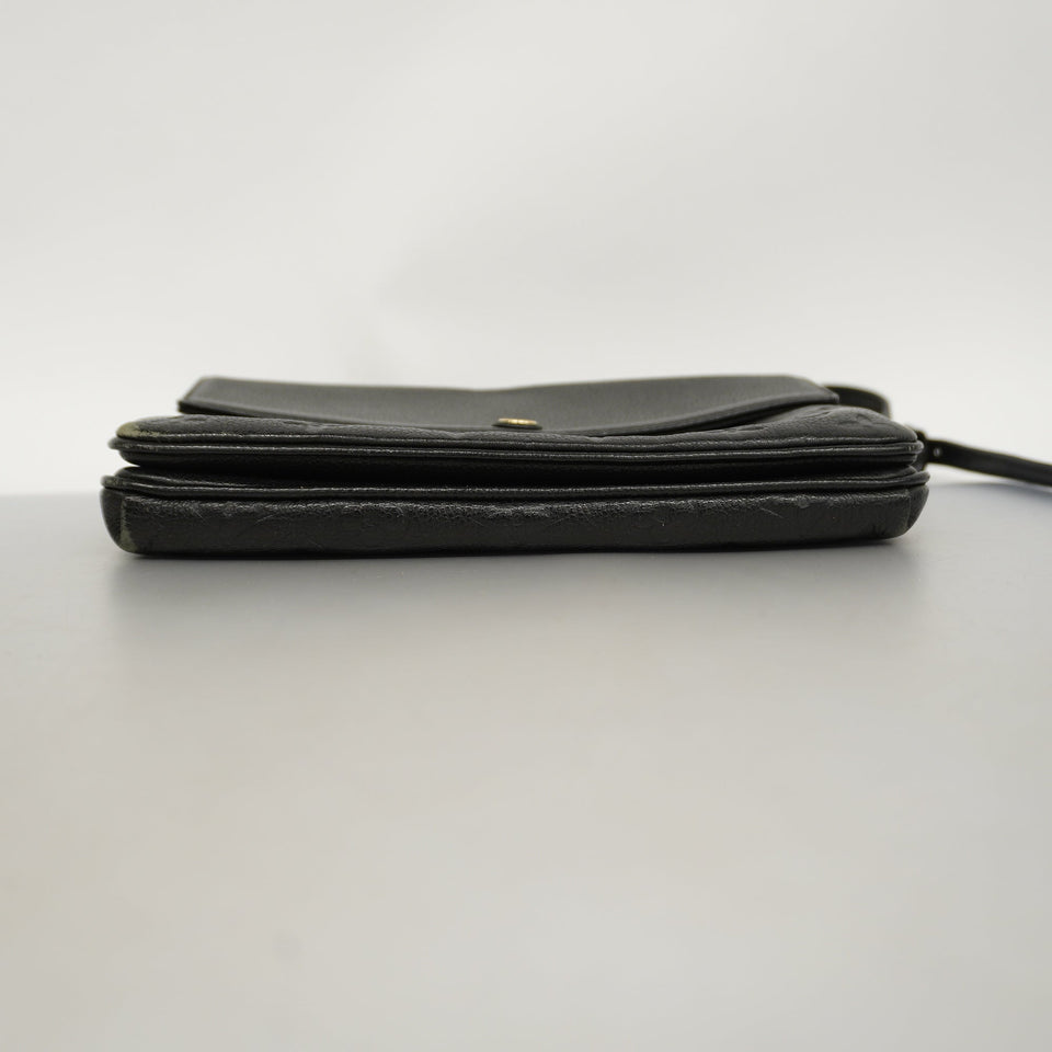 Louis VuittonAuth Monogram Empreinte Twice Women's Shoulder Bag Noir