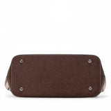 Burberry Beige Brown Canvas Leather Tote Bag ( )