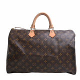 Louis Vuitton Monogram Handbag Boston Bag Brown Women's