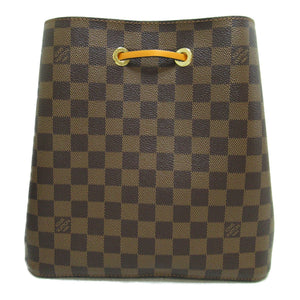 Louis Vuitton Neo Noe Shoulder Bag Brown Ebene Saffron Damier PVC coated canvas