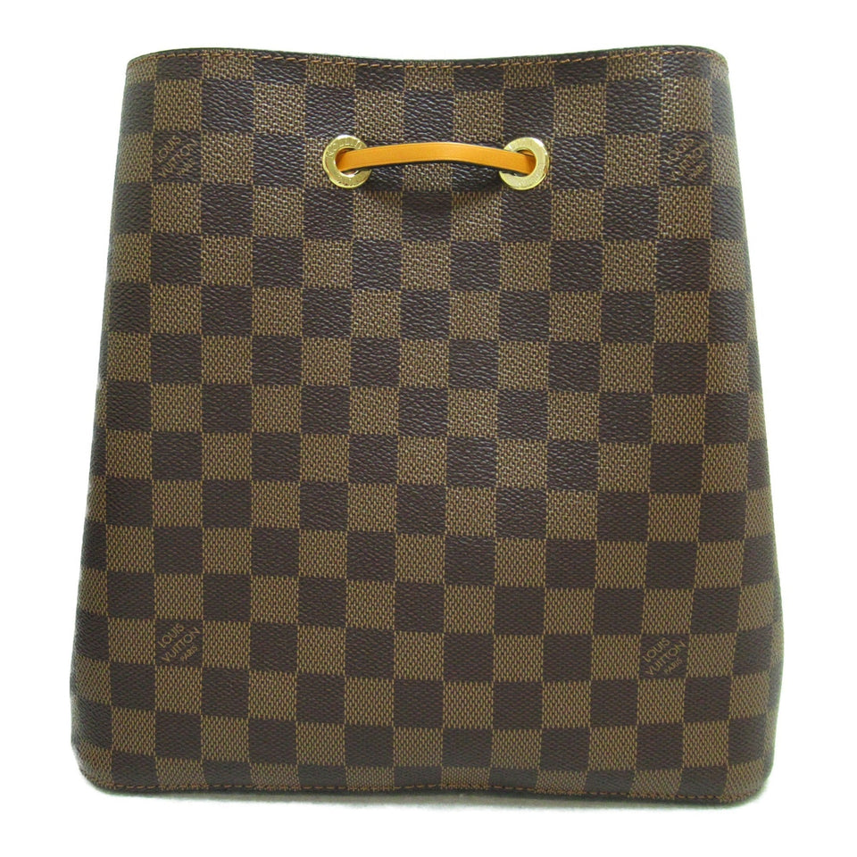 Louis Vuitton Neo Noe Shoulder Bag Brown Ebene Saffron Damier PVC coated canvas