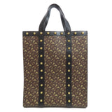 Burberry Black Brown Pvc Leather Tote Bag ( )