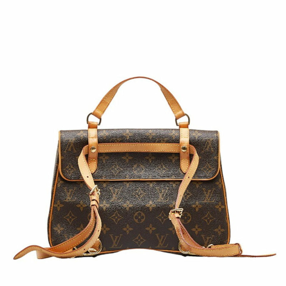 Louis Vuitton Monogram Marel Sack Ad Rucksack Backpack Brown PVC Leather Ladies