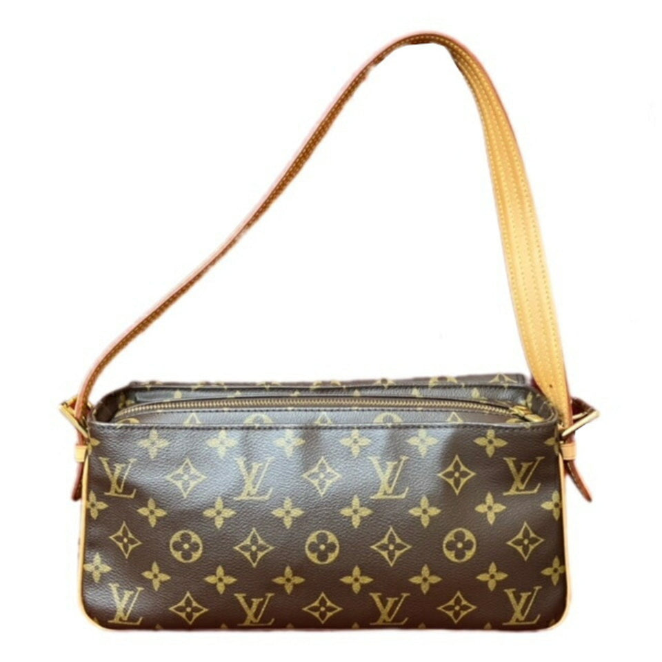 Louis Vuitton Monogram Vivacite MM One Shoulder Bag Women's Canvas Brown