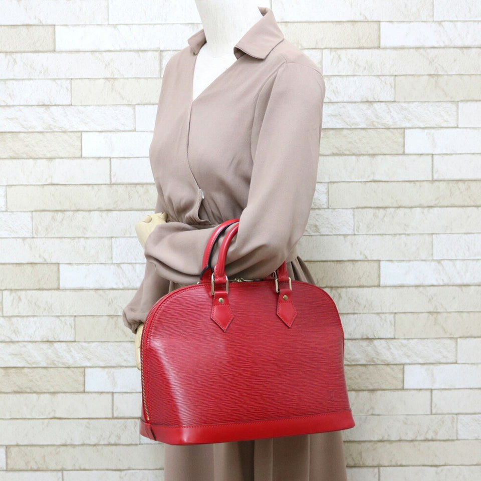 Louis Vuitton Handbag Epi Arma Red Castilean Ladies Leather