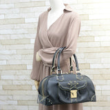 Louis Vuitton Handbag Suhari Superb Black Ladies