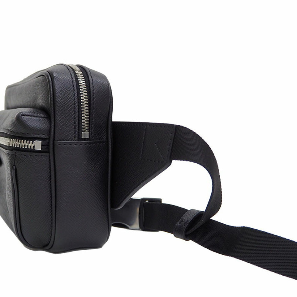 Louis Vuitton Bumback Outdoor Body Bag Taiga Black Waist Pouch Men's