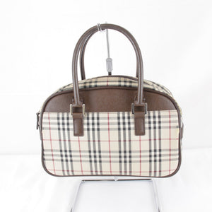 Burberry Beige Canvas Leather Handbag ( )