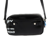 Burberry Black White Coated Canvas Leather Pochette Pouch Shoulder Bag ( )