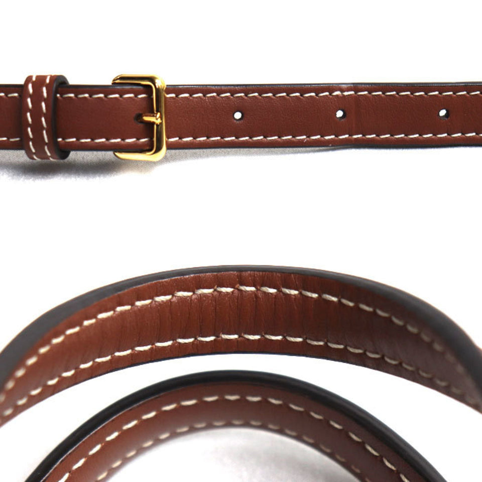 Burberry Brown Canvas Leather Shoulder Bag ( )