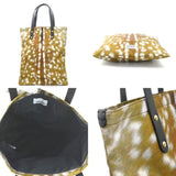 Burberry Black Brown Nylon Leather Handbag ( )