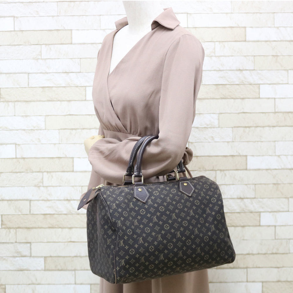 Louis Vuitton Boston Bag Mini Run Handbag Brown Ladies