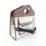 Burberry Beige Brown Handbag ( )