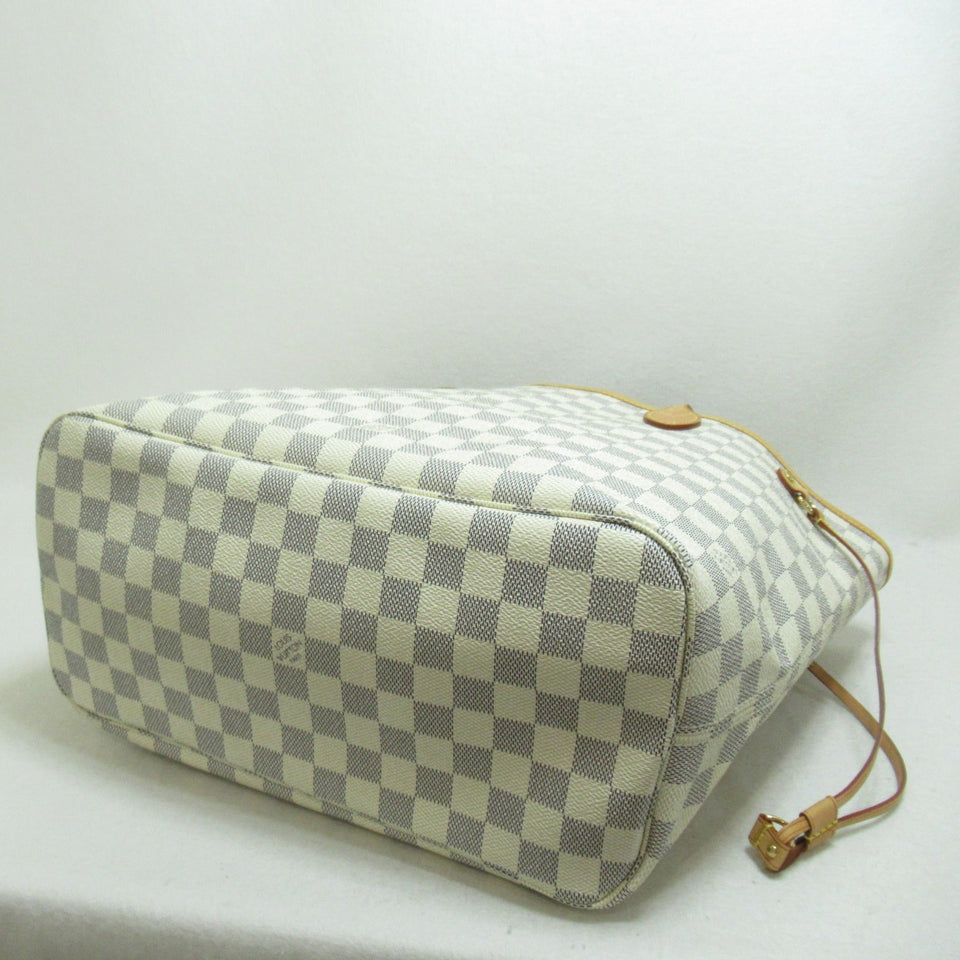 Louis Vuitton Neverfull MM Ivory Damier Azur PVC coated canvas Tote
