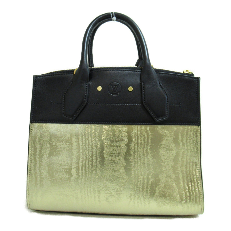Louis Vuitton City Steamer PM 2wayShoulder Bag Gold Black leather