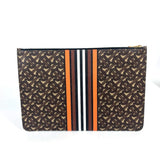 Burberry Brown Orange Leather Clutch Bag Pouch ( )