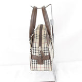 Burberry Beige Canvas Leather Handbag ( )