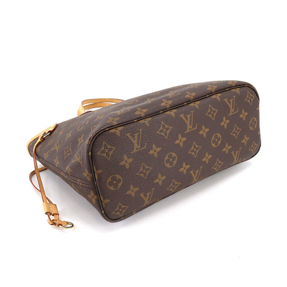 Louis Vuitton Monogram Neverfull PM Tote Bag Brown Beige