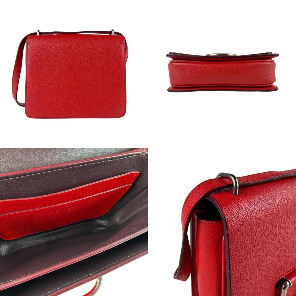 Burberry Red Color Leather Shoulder Bag ( )
