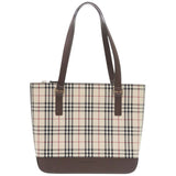Burberry Beige Brown Canvas Handbag ( )