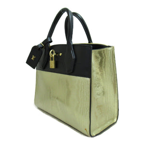 Louis Vuitton City Steamer PM 2wayShoulder Bag Gold Black leather