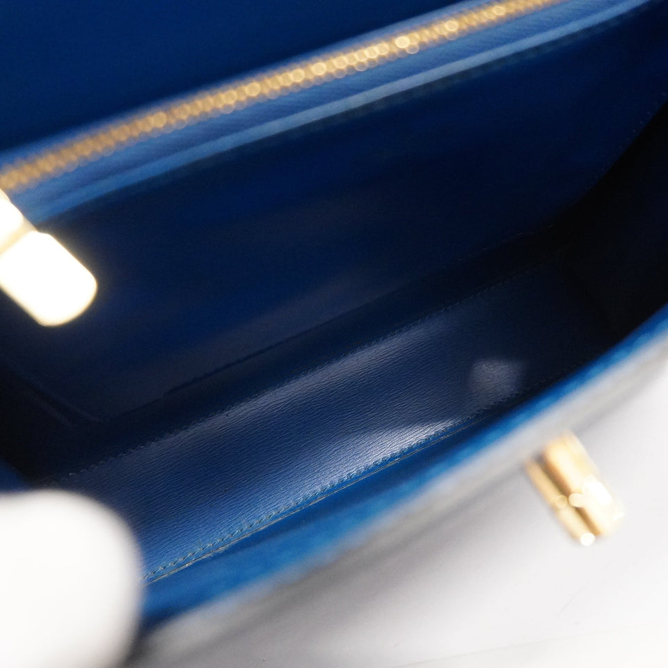 Louis VuittonAuth Epi Marzelb Malesherbes Women's Handbag Toledo Blue