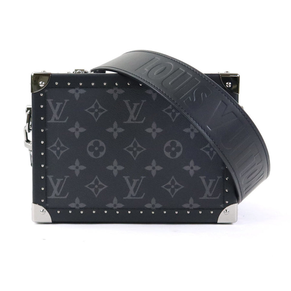 Louis Vuitton Shoulder Bag Monogram Eclipse Clutch Box/Monogram Dark Gray Men's