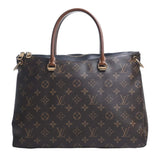 Louis Vuitton Monogram Pallas HandBag Brown/Black Ladies