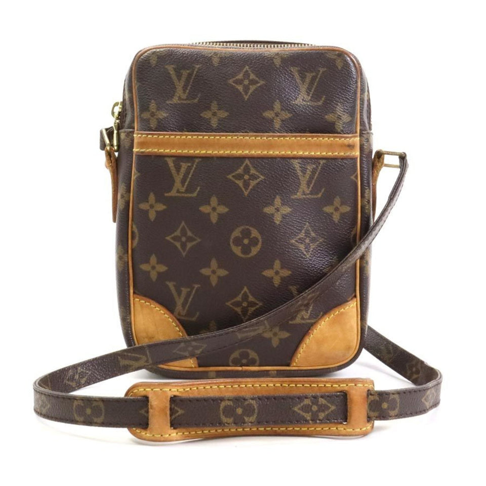 Louis Vuitton Crossbody Shoulder Bag Monogram Danube Canvas Brown Unisex