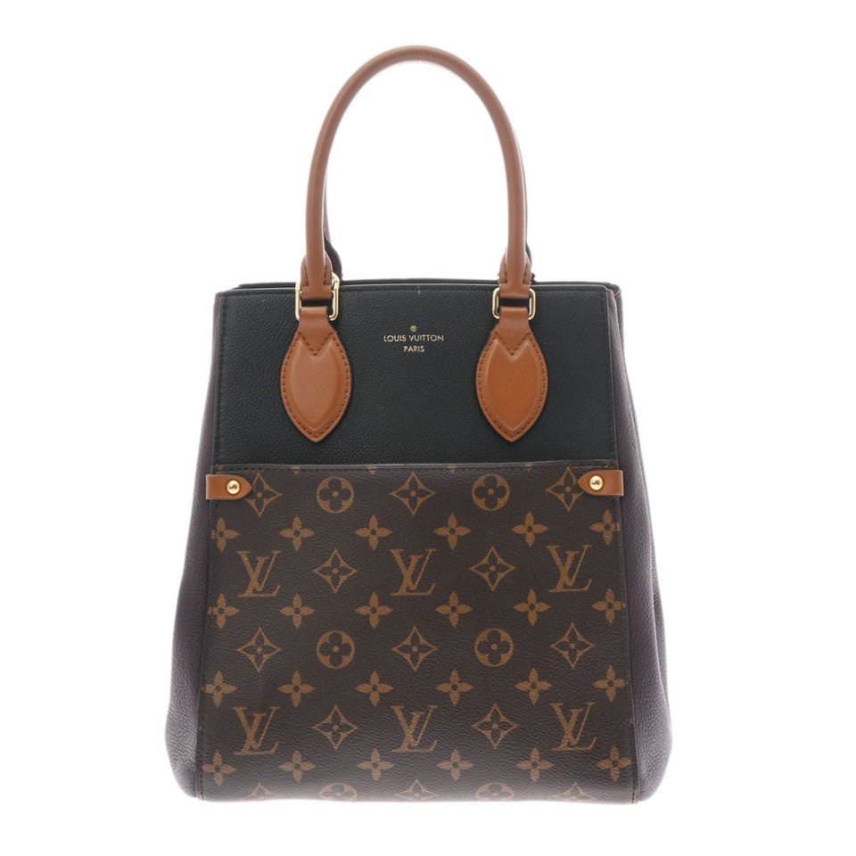 Louis Vuitton Monogram Fold Tote PM Noir Wine Women's Canvas Bag
