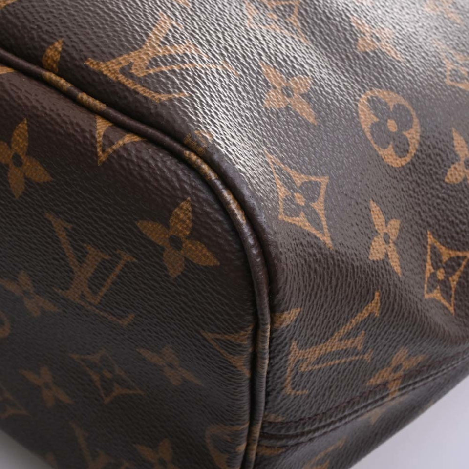 Louis Vuitton Monogram Totem Neverfull MM Tote Bag Brown Women's