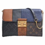 Louis Vuitton Monogram Blox Pochette Shoulder Bag Brown/Black/Blue Women's