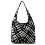 Burberry Black Ivory Canvas Shoulder Bag Tote Bag ( )