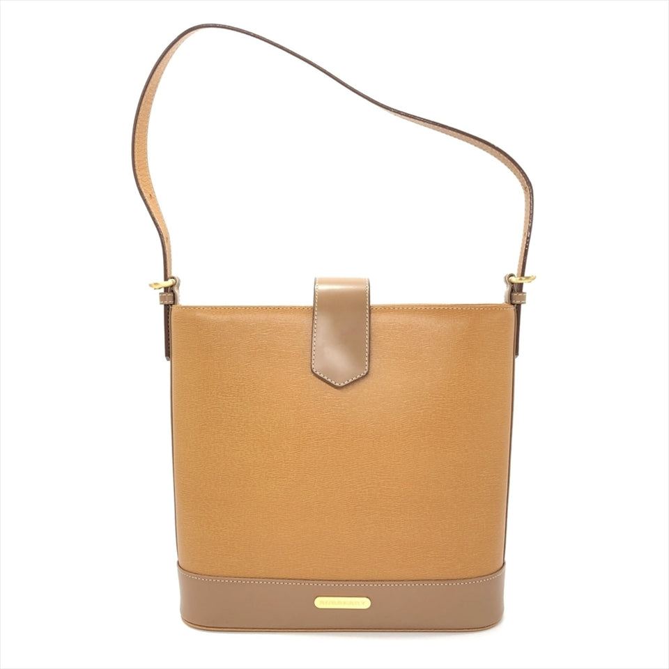 Burberry Brown Leather Shoulder Bag Tote Bag ( )