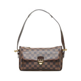 Louis Vuitton Damier Ravello GM Handbag Shoulder Bag Brown PVC Leather Women's